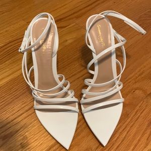 Gianvito Rossi White Strap Heel
